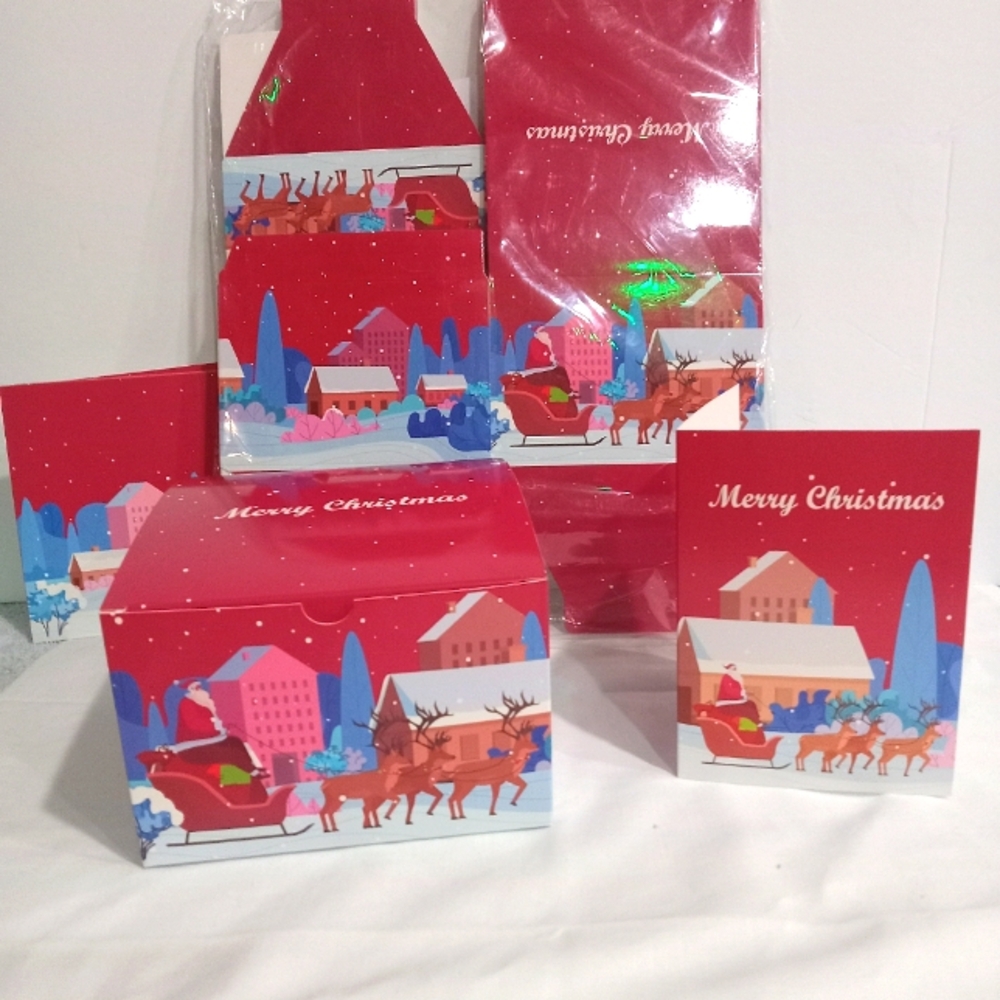 Christmas gift boxes set of 12 plus cards